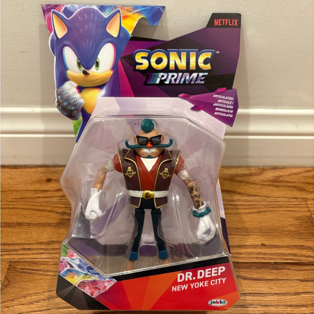 Sonic Prime DR. DEEP 5” Action Figure New Yoke City Netflix Brand New